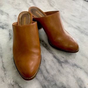 Old Navy Heeled Mules Tan Sz 7